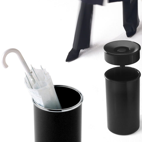 Rexite Colmo Umbrella Stand or Bin white w Chrome
