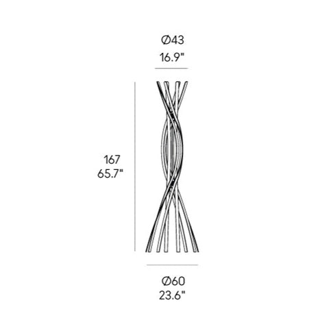 Horm TWIST Coat Stand multicolour beech