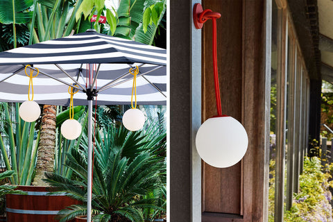 Fatboy Bolleke Portable Rechargeable Outdoor Garden Light - Red