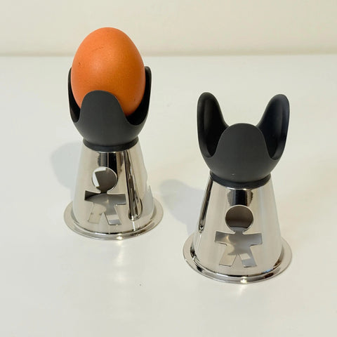 Alessi Girotondo Egg Cup Anthracite Ex Showroom Qty x1