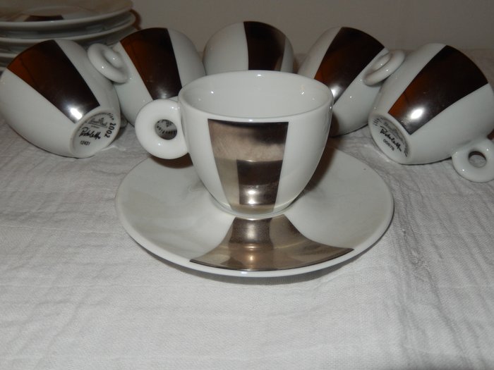 Illy Michelangelo Pisoletto 2002 Collection 6 Espresso Cups w
