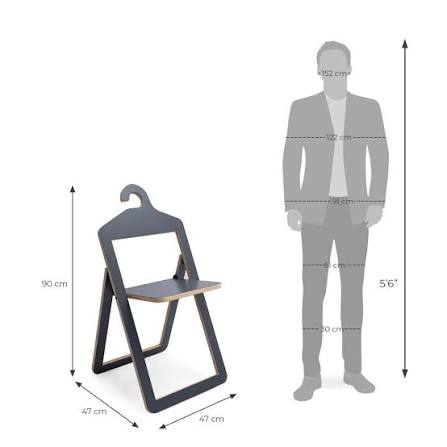 Umbra Shift Hanger Folding Chair Black