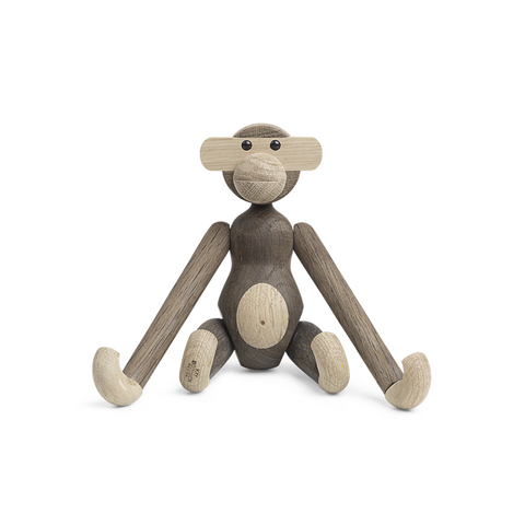Kay Bojesen ABE Small Monkey Figure Smoked Oak