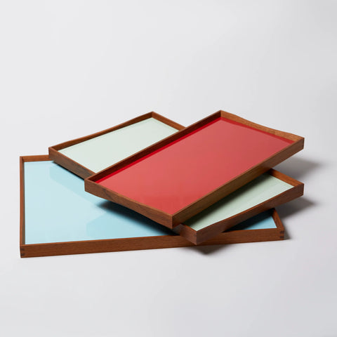 ArchitectMade Turning Tray Medium Kimono Red /Black Desert by Finn Juhl 1956