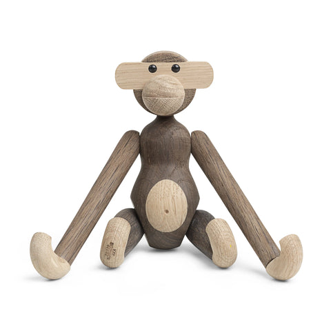 Kay Bojesen ABE Small Monkey Figure Oak/Smoked Oak