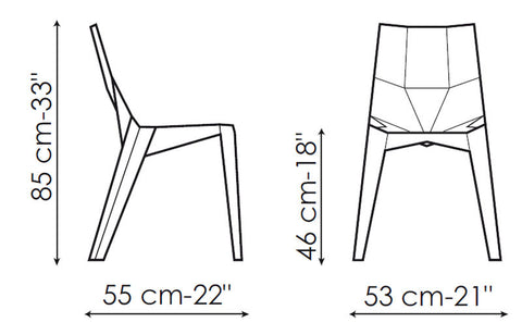 Bonaldo Poly Chair Smoke Grey by Karim Rashid