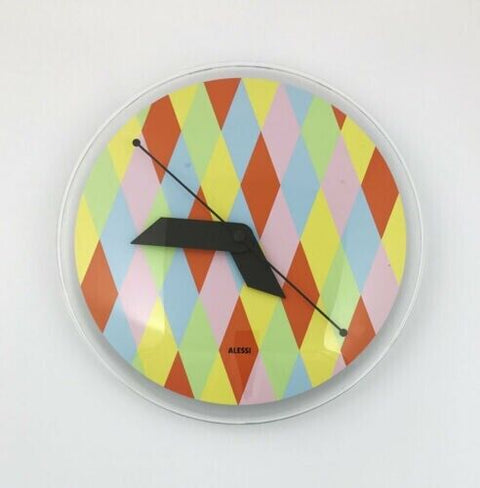 Alessi Sole Harlequin Wall Clock by Achille Castiglioni