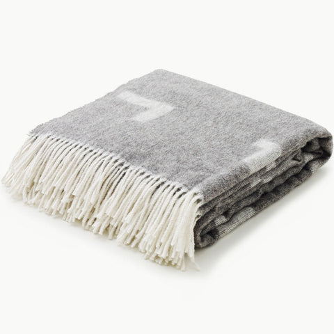 Skagerak  Alpaka and Merino Wool Blanket Grey