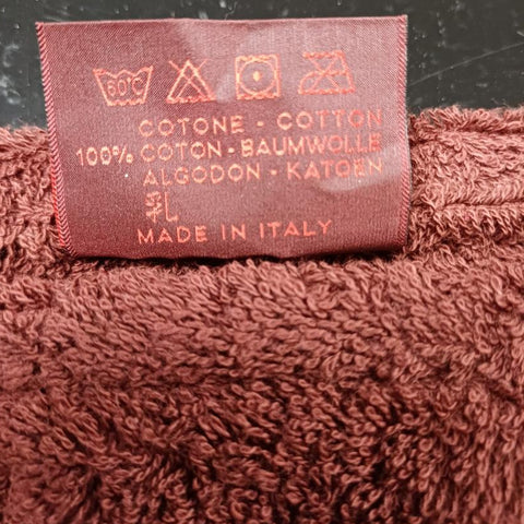 Alessi Men's Cotton Bath Towel Wrap Dark Red