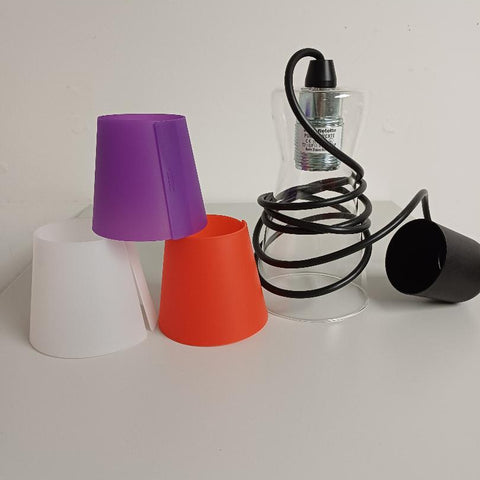 Elmar Flototto Pure Pendant Light red violet white