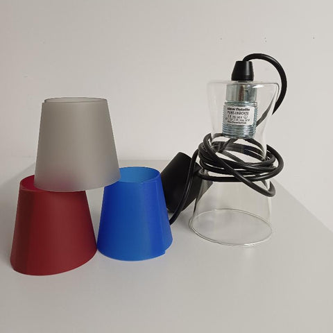 Elmar Flototto Pure Pendant Light red blue grey