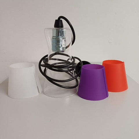 Elmar Flototto Pure Pendant Light red violet white