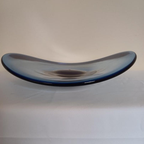 Holmegaard Selandia Blue Glass Dish 31 cm