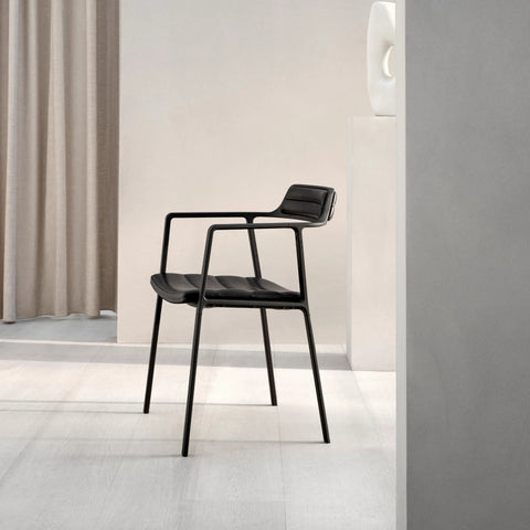 Vipp 451 Chair w Leather Black Ex Showroom