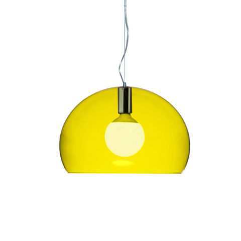 Kartell FLY Small Suspension Light Transparent Yellow