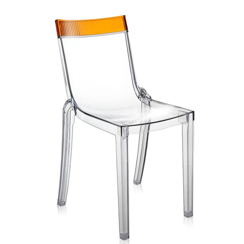 Kartell HI CUT Transparent Chair Ornage by Philippe Starck