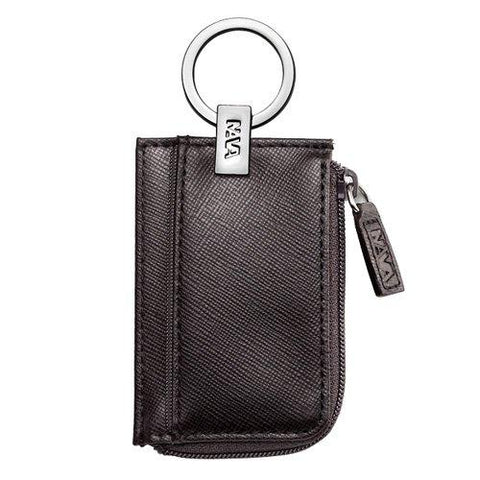 Nava - Saffiano Leather Single Key Holder with Pocket