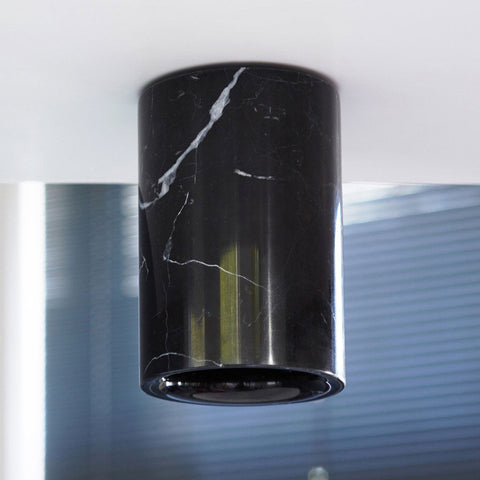 Terence Woodgate Cylinder Nero Marquina Marble Downlight LED Light